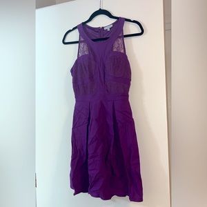 Purple Dress w/ Lace Details Size Small